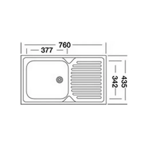 Мойка кухонная Kromevye EC 240 D