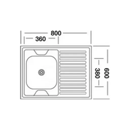 Мойка кухонная КромРус S 420 RUS (чаша справа)