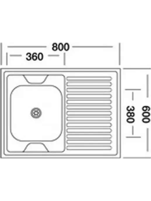 Мойка кухонная КромРус S 420 RUS (чаша слева)