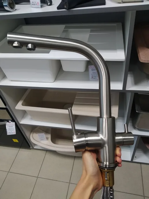 Смеситель AquaSanita Akvaduo 2663 L 002 nickel