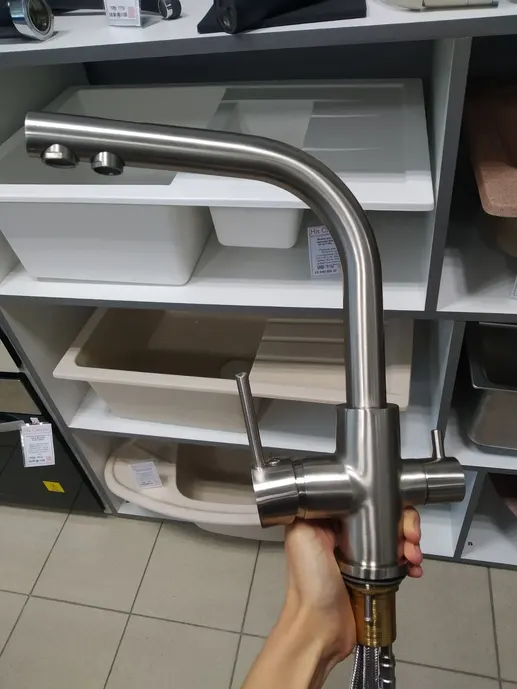 Смеситель AquaSanita Akvaduo 2663 L 002 nickel
