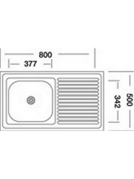 Мойка кухонная Kromevye EC 216 D (чаша справа)