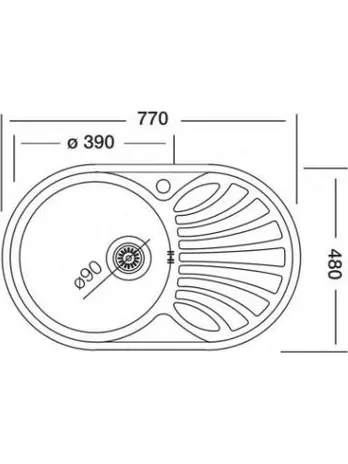 Кухонная мойка Kromevye Rondo EC 259 D-R