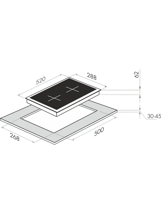 Индукционная варочная панель MAUNFELD EVSI292BK