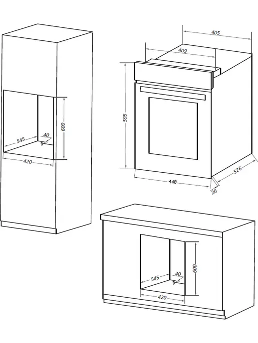 Шкаф духовой электрический MAUNFELD EOEM519B