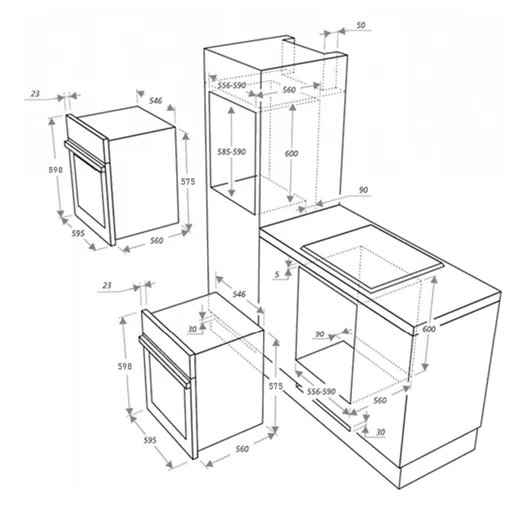 Газовый духовой шкаф MAUNFELD EOGC604RIB.MT