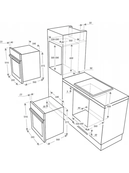 Шкаф духовой газовый MAUNFELD EOGC604RIB.MT