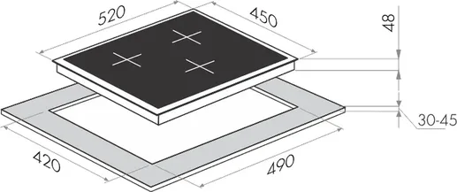Электрическая варочная панель MAUNFELD MVCE45.3HL.SZ-WH
