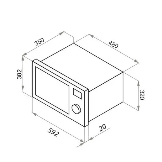 Встраиваемая микроволновая печь MAUNFELD XBMO202S