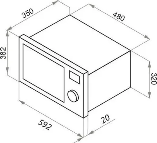 Встраиваемая микроволновая печь MAUNFELD XBMO202S