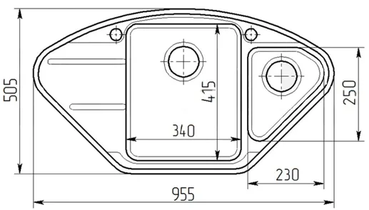Мойка кухонная GS 14 308 черная
