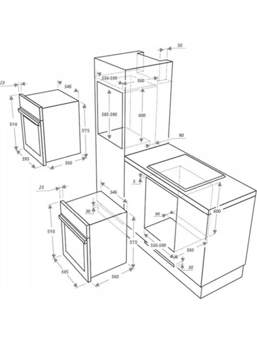 Шкаф духовой газовый MAUNFELD EOGC604RBG.MT (с электрическим грилем)