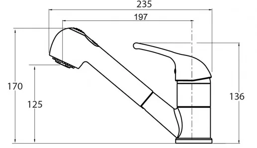 Смеситель RONDO 2581 202 alumetallic