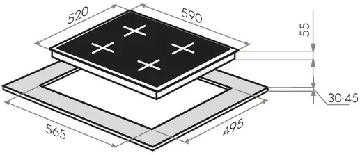 Вытяжка 60 см F 612 W