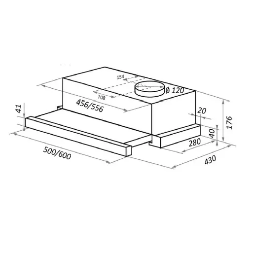 Кухонная вытяжка HOMSair FLAT 60 черный