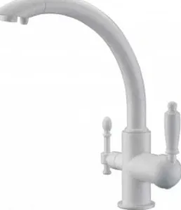Смеситель для кухни ZorG ZR 314 YF-33 WHITE на скидке