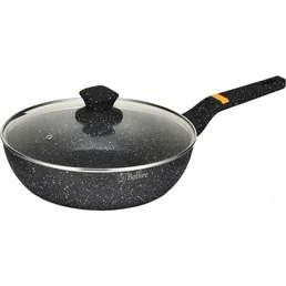 Глубокая сковорода с крышкой Bollire BR-1409, 24см, антипригарная на скидке