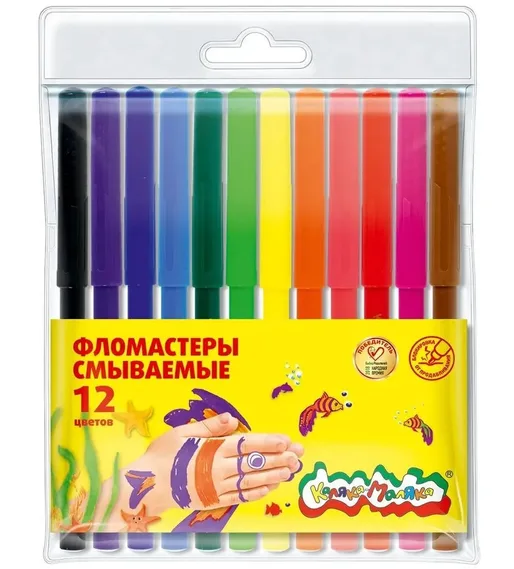 Фломастеры Каляка-Маляка классич 12 цв.