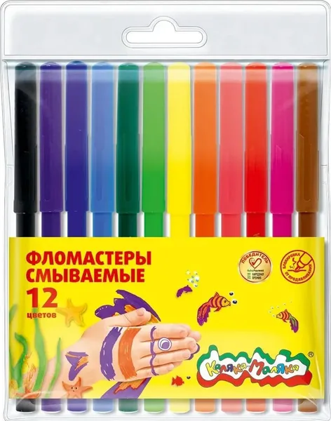 Фломастеры Каляка-Маляка классич 12 цв.