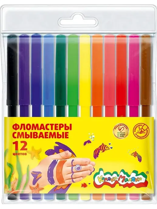 Фломастеры Каляка-Маляка классич 12 цв.