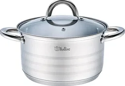 Кастрюля с крышкой Bollire BR-2006, 28см, прямая на скидке