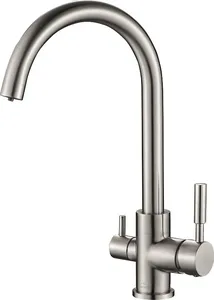 Смеситель для кухни ZorG Steel Hammer SH 713 сатин на скидке