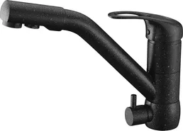 Смеситель для кухни ZorG ZR 400 KF-12  чёрный металл на скидке