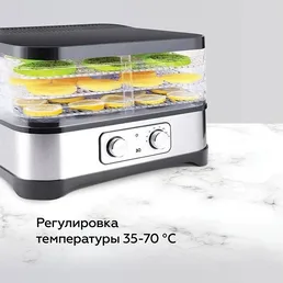 Сушилка для овощей и фруктов BQ FD1000 Черный-стальной на скидке