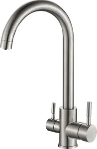 Смеситель для кухни ZorG Steel Hammer SH 713 нержавейка на скидке
