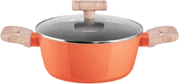 Кастрюля MAUNFELD MARTA MCS22FA06CL из кованого алюминия со стеклянной на скидке