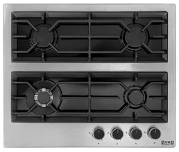 Газовая варочная панель ZorG Technology NT 121 black EMY + inox на скидке