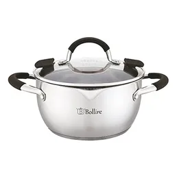 Коническая кастрюля с крышкой Bollire BR-2403, 20см на скидке