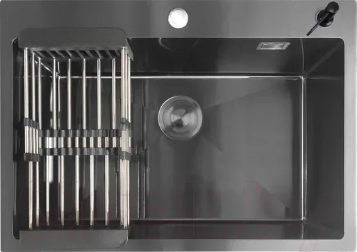 DS7050B Кухонная мойка 700*500*200mm , чёрная с сифоном