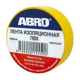 ET-912Y ABRO Лента изоляционная желтая на скидке