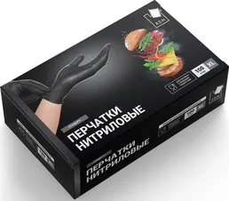 SEMPB4 Перчатки нитрил.черные,р.XL,100 на скидке