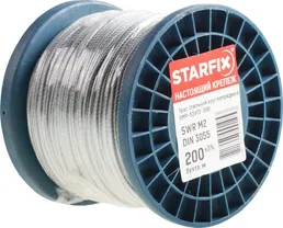 Трос стальной, оцинк. М4 DIN 3055 (бухта 200 м) STARFIX на скидке