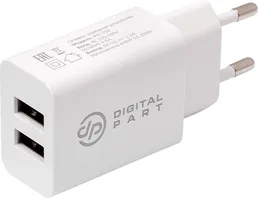 Сетевое зарядное устройство DIGITALPART WC-250 2.1A с кабелем Lightnin на скидке