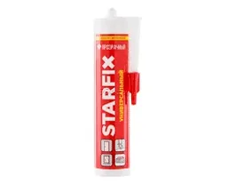 Герметик силиконовый универсальный STARFIX прозрачный, 300 мл на скидке