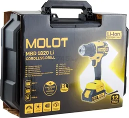 Аккум. дрель-шуруповерт MOLOT MBD 1820 Li в чем. на скидке