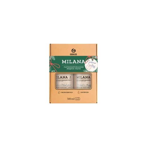 Набор подарочный GraSS Milana Amber & Black Vetiver 300 мл, Milana Pat