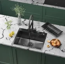 Смеситель для кухни с длинным изливом (крепление гайка) B49-028 на скидке