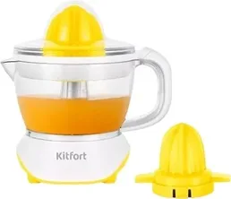Соковыжималка для цитрусовых Kitfort KT-1147-3 (бело-желтый) на скидке