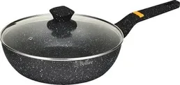 Глубокая сковорода с крышкой Bollire BR-1410, 28см, антипригарная/Латв на скидке