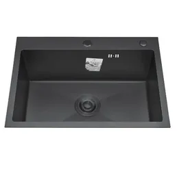 DS5050B Кухонная мойка 500*500*200mm , чёрная на скидке