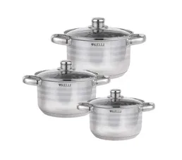 Набор Кастрюль 6 предметов KELLI KL-4718 (1x4) на скидке