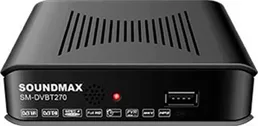Цифровая TV приставка (мультимедиаплеер) SOUNDMAX SM-DVBT270 черный на скидке