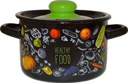 Кастрюля эмал цил Healthy food 4,5л ТМ Appetite, РОССИЯ на скидке
