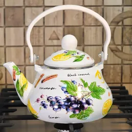 Чайник эмал 1,5л Вкус лета TM Appetite, КИТАЙ на скидке