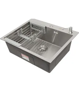 DS6050 Кухонная мойка 600*500*200mm , нержавеющая сталь с сифоном на скидке