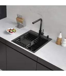 Комплект ASTRA мойка 550*450, коландер BLACK DECOR на скидке